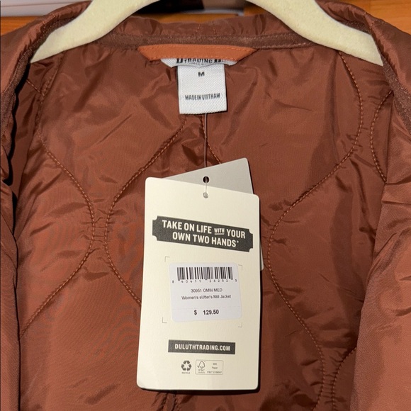 Duluth Trading Co Women's Brown Bomber Jacket - Picture 4 of 4